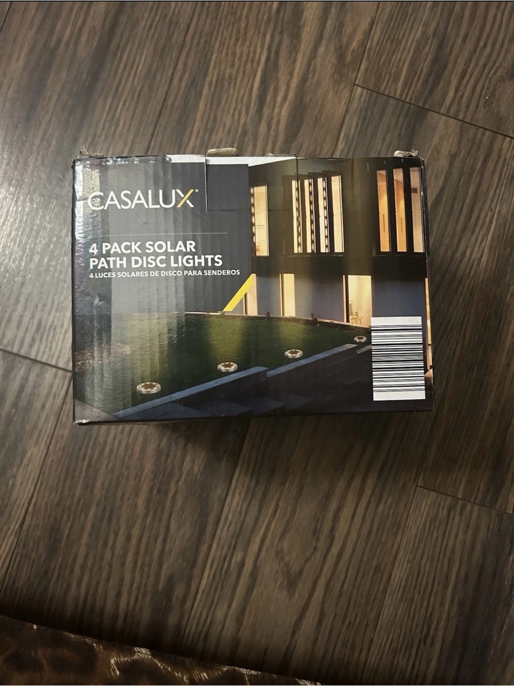 CASALUX 4 Pack Solar Path Disc Lights - Black